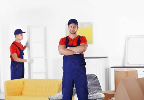 Team loading furniture during local removals in Streatham