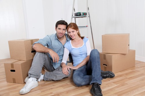 Organised packing boxes prepared for long-term storage in Streatham