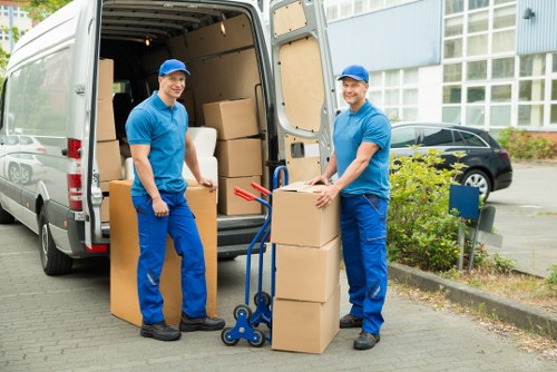 Packing supplies and organized moving boxes in Streatham