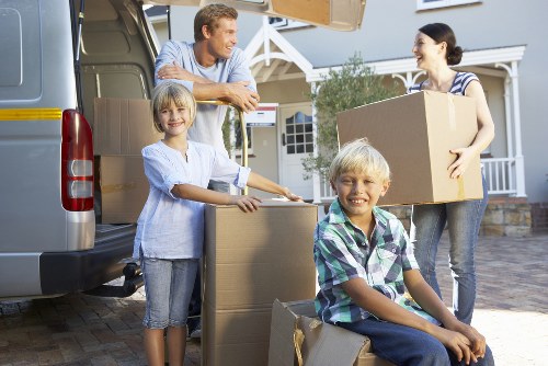 Organised storage unit with household items